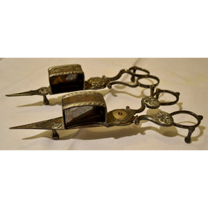 Antique Candle Snuffing Scissors, Candle Wick Trimmers-Decor-Antique Warehouse