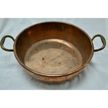 Load image into Gallery viewer, Antique Copper Pan with Brass Handles - 16&quot; Diam.-Bowl-Antique Warehouse