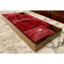 Load image into Gallery viewer, Antique Victorian Walnut Sewing or Jewelry Box | Tray with Velvet Covered Compartments-Decorative-Antique Warehouse