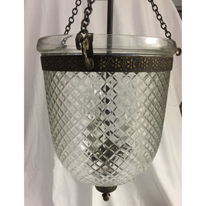 Bell Jar Lantern with Etched Glass-Chandelier-Antique Warehouse