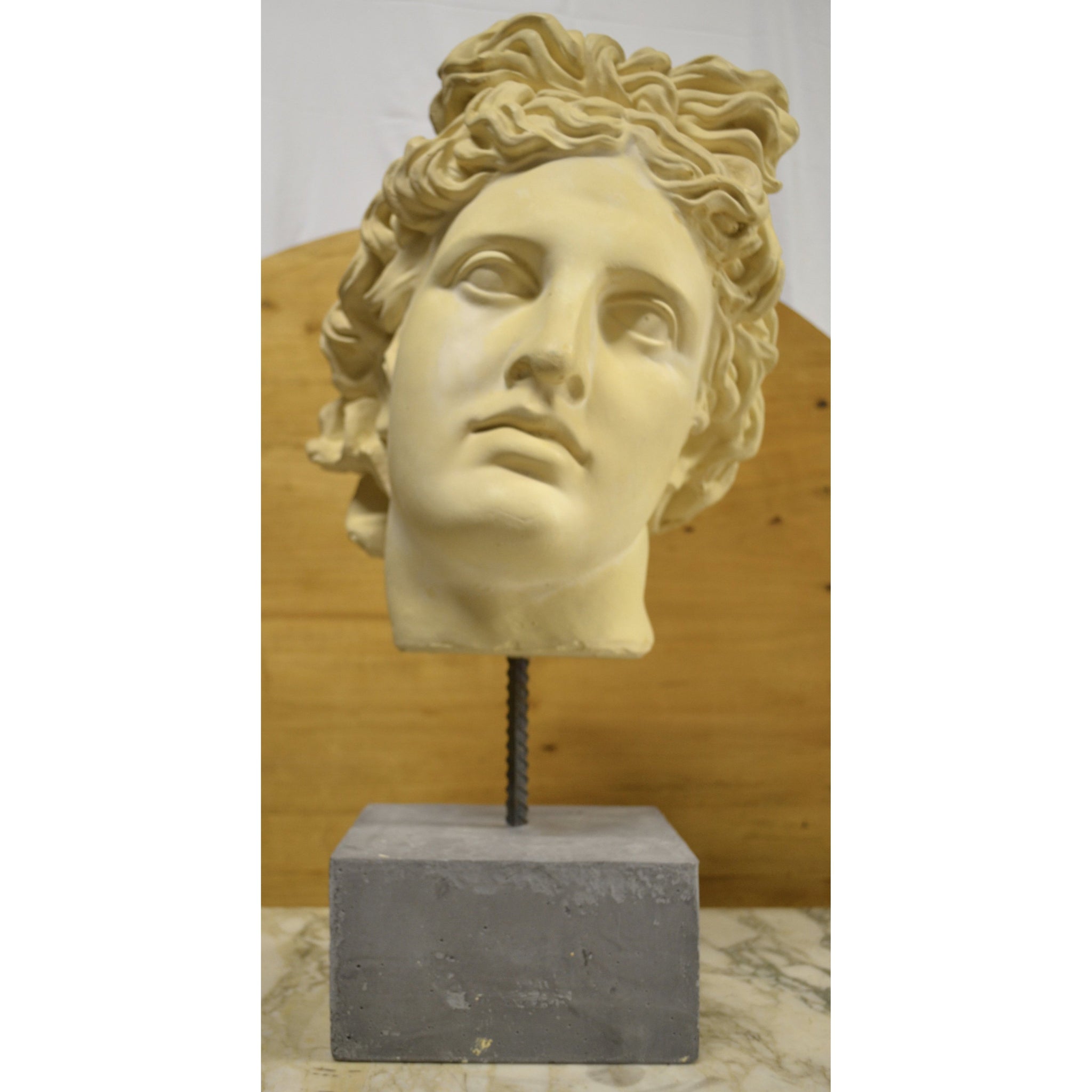 Bust - Sculpted Head Suspended on Stone Base – Antique Warehouse