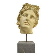 Load image into Gallery viewer, Bust - Sculpted Head Suspended on Stone Base-Sculpture-Antique Warehouse