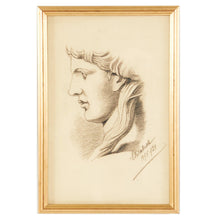 Load image into Gallery viewer, Charcoal Drawing of Woman, by Elisabeth Schimit - 2 of 3-Art-Antique Warehouse