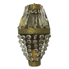 Load image into Gallery viewer, Crystal Beaded and Brass Wall Sconces - a pair-Sconces-Antique Warehouse