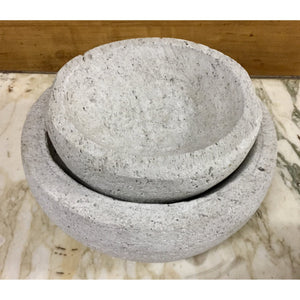 Decorative Lava Rock | Stone Bowls - Set of 2-Bowls-Antique Warehouse