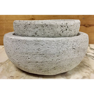 Decorative Lava Rock | Stone Bowls - Set of 2-Bowls-Antique Warehouse