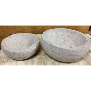 Decorative Lava Rock | Stone Bowls - Set of 2-Bowls-Antique Warehouse