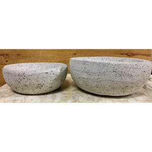 Decorative Lava Rock | Stone Bowls - Set of 2-Bowls-Antique Warehouse