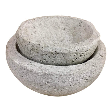 Decorative Lava Rock | Stone Bowls - Set of 2-Bowls-Antique Warehouse