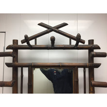 Load image into Gallery viewer, Faux Bamboo Mirrored Coat Rack-Mirror-Antique Warehouse