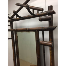 Load image into Gallery viewer, Faux Bamboo Mirrored Coat Rack-Mirror-Antique Warehouse