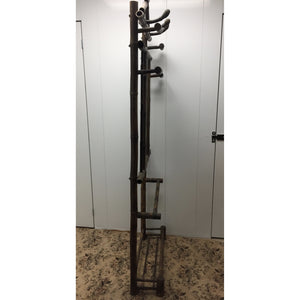 Faux Bamboo Mirrored Coat Rack-Mirror-Antique Warehouse