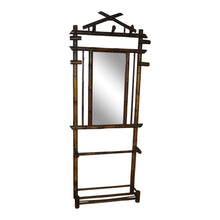 Load image into Gallery viewer, Faux Bamboo Mirrored Coat Rack-Mirror-Antique Warehouse