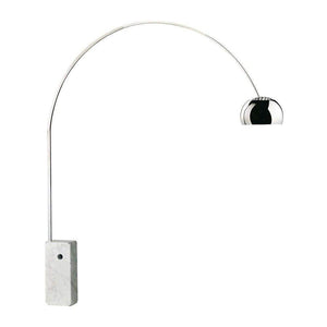 Flos Arco Arch Curved Floor Lamp with Carrara Marble base-Floor Lamp-Antique Warehouse