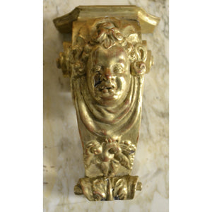 French Carved and Gilt Bracket / Corbel with Cherub-Decorative-Antique Warehouse