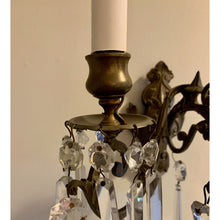 Load image into Gallery viewer, French Louis XV Bronze and Crystal Sconces - 5 Light - a pair-Sconces-Antique Warehouse