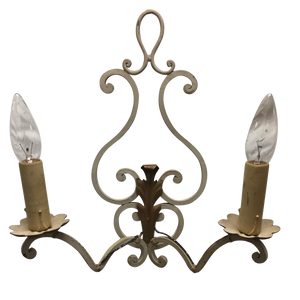 French Painted Wrought Iron Sconces - a pair-Sconces-Antique Warehouse
