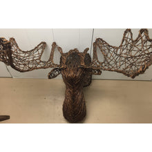 Load image into Gallery viewer, Grapevine Wicker Moose Head-Sculpture-Antique Warehouse