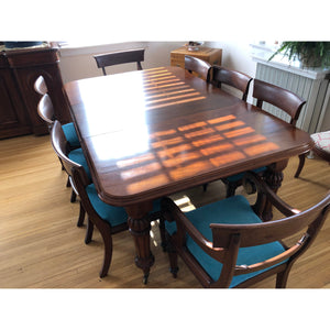 Mid 19th Century Antique Victorian Mahogany Dining Set - Table, Chairs and Buffet-Dining Table-Antique Warehouse