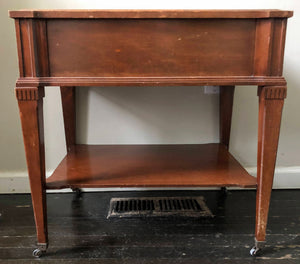 Empire Mahogany and Leather Side Table-Side Table-Antique Warehouse