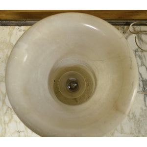 Italian Art Deco White Marble Urn Table Lamp-Lamp-Antique Warehouse