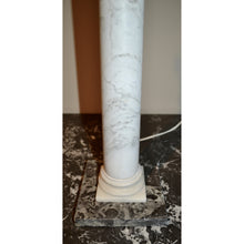 Load image into Gallery viewer, Italian NeoClassical White Marble Column Table Lamp - 41&quot; Tall-Lamp-Antique Warehouse
