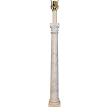 Load image into Gallery viewer, Italian NeoClassical White Marble Column Table Lamp - 41&quot; Tall-Lamp-Antique Warehouse