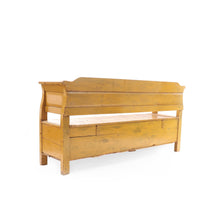 Load image into Gallery viewer, Large Painted Quebec Bench w/fold up Blanket Lid-Bench-Antique Warehouse