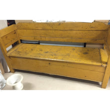 Load image into Gallery viewer, Large Painted Quebec Bench w/fold up Blanket Lid-Bench-Antique Warehouse