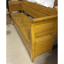 Load image into Gallery viewer, Large Painted Quebec Bench w/fold up Blanket Lid-Bench-Antique Warehouse