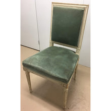 Load image into Gallery viewer, Late 19th Century French Painted and Carved Occasional Chair with Green Velvet Upholstery-Chairs-Antique Warehouse