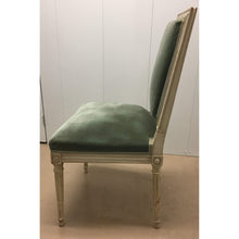 Load image into Gallery viewer, Late 19th Century French Painted and Carved Occasional Chair with Green Velvet Upholstery-Chairs-Antique Warehouse