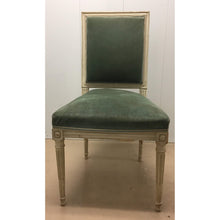 Load image into Gallery viewer, Late 19th Century French Painted and Carved Occasional Chair with Green Velvet Upholstery-Chairs-Antique Warehouse