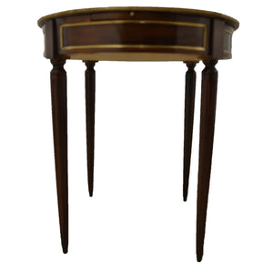 Louis XVI style Mahogany Gueridon with Brass Stringing and Brass Mounts, 19th Century-Gueridon-Antique Warehouse