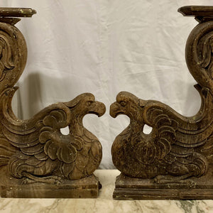 Mid 19th Century French Carved Wooden Architectural Brackets | Corbels - a Pair-Decorative-Antique Warehouse