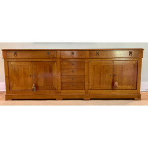 Mid Century French Cherrywood Buffet Sideboard Cabinet by Grange-Cabinet-Antique Warehouse