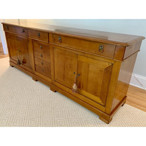 Mid Century French Cherrywood Buffet Sideboard Cabinet by Grange-Cabinet-Antique Warehouse