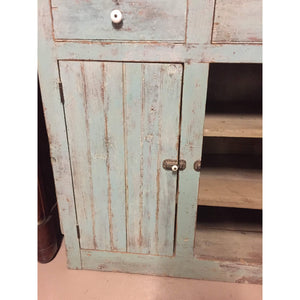 Painted Ontario Kitchen Buffet (blue)-Buffet-Antique Warehouse