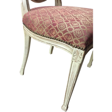 Load image into Gallery viewer, Painted Spider Back Hepplewhite Chairs with Patterned Upholstery - a Pair-Chairs-Antique Warehouse