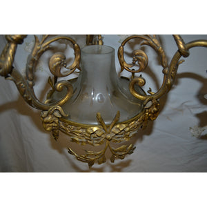 Renaissance style Gilt-Bronze and Patinated-Bronze Chandelier-Chandelier-Antique Warehouse