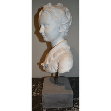 Load image into Gallery viewer, Sculpture, Bust - Young Man&#39;s Head on Stone Pedestal-Sculpture-Antique Warehouse