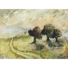 Load image into Gallery viewer, Small Vintage Painting of Landscape (trees in meadow)-Art-Antique Warehouse