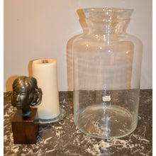 Load image into Gallery viewer, Vintage Decorative Clear Glass Apothecary Jar With Lid - Large - 11&quot; D X 17&quot; H-Decor-Antique Warehouse