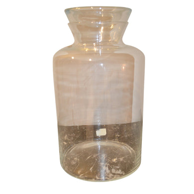 Vintage Decorative Clear Glass Apothecary Jar With Lid - Large - 11