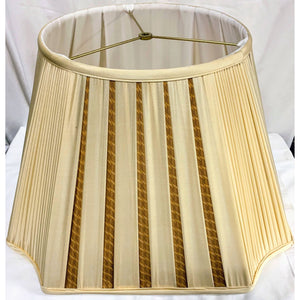 Vintage Designer Custom Two-Toned Pleated Silk Lamp Shade made by Naomi di Gavriel - 20.5"-Lampshade-Antique Warehouse