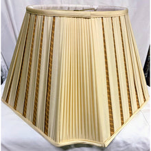 Load image into Gallery viewer, Vintage Designer Custom Two-Toned Pleated Silk Lamp Shade made by Naomi di Gavriel - 20.5&quot;-Lampshade-Antique Warehouse