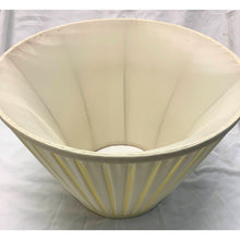 Load image into Gallery viewer, Vintage English Box Pleated Silk Empire Lampshade - Cream- 16&quot;W x 11.5&quot;H-Lampshade-Antique Warehouse
