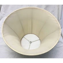 Load image into Gallery viewer, Vintage English Box Pleated Silk Empire Lampshade - Cream- 16&quot;W x 11.5&quot;H-Lampshade-Antique Warehouse