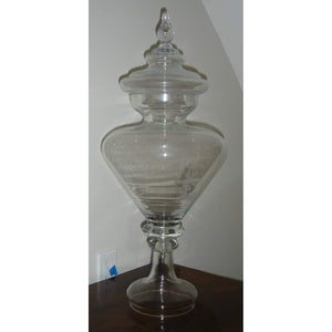 Vintage French Glass Apothecary Jar-Glass-Antique Warehouse