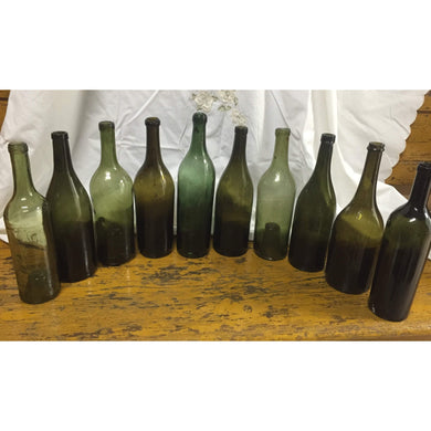 Vintage Glass Wine and Champagne bottles-Glass-Antique Warehouse